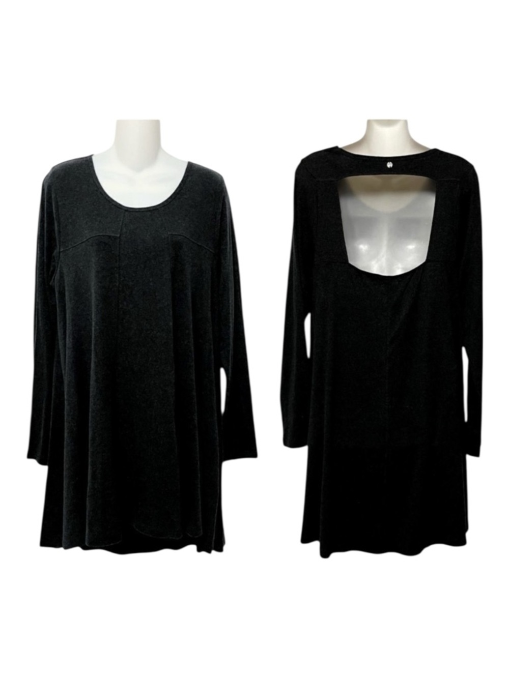 RIP CURL Cutout Back Long Sleeve Swing Dress M